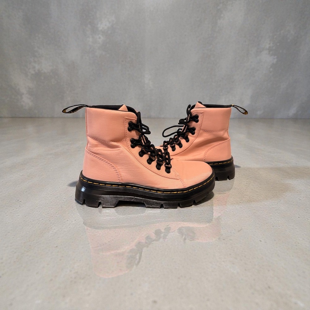 Dr‎ Martens Combs Peach Cyclone Nylon Boots LA004 Women's Size 6